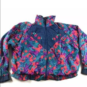 Vintage Pink and Purple Windbreaker